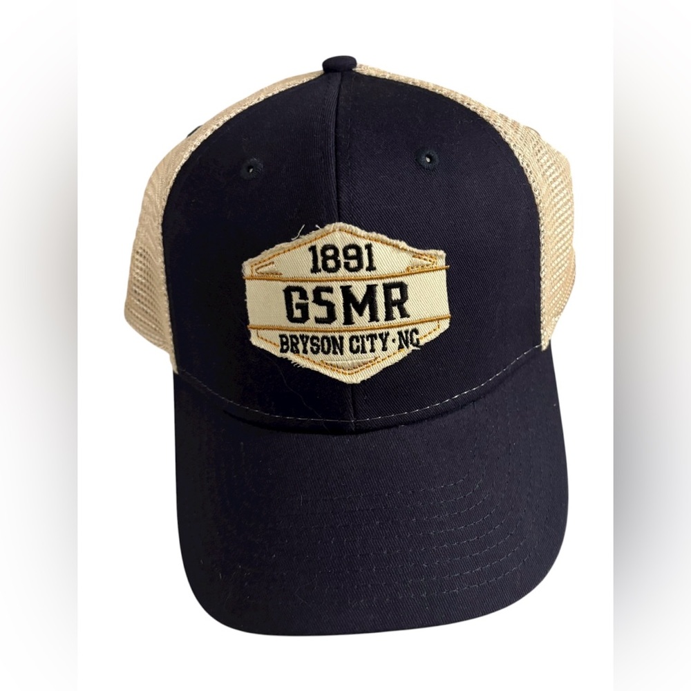 Ouray  Navy and Beige Bryson NC Trucker Hat